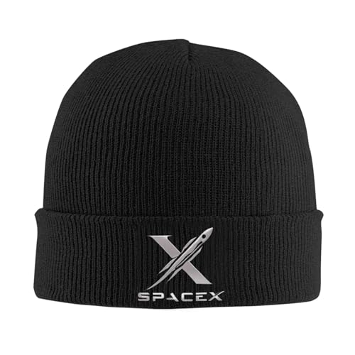 ORURYRTW Hut Warm Unisex Space X Flug Raumschiff Gestrickte Mützen Frauen Männer Mützen Herbst Winter Mode Hut Acryl Schwere Rakete SpaceX Warme Melone Kappe von ORURYRTW