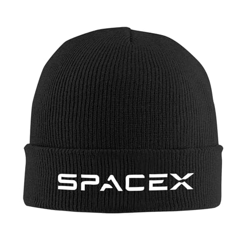 ORURYRTW Hut Warm Unisex Space X Flug Raumschiff Strickmützen Herbst Winter Mützen Straße Schwere Rakete SpaceX Kappen Weiblich Männlich Acryl Schädeldecke von ORURYRTW