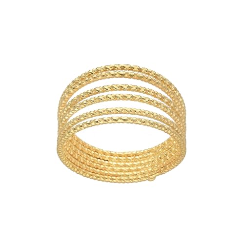 ORUS BIJOUX Ring, Silber, Gold, mehrere Ringe, diamantiert, Sterling-Silber 925/1000, Kein Edelstein von ORUS BIJOUX