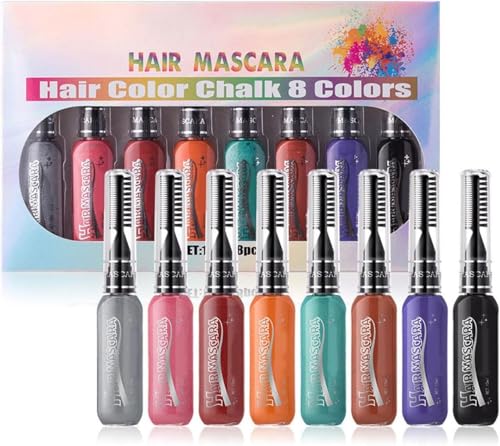 8 Color Temporary Hair Chalk Color Comb Set, Washable Hair Color Dye ,Mascara Hair Chalk Set For Birthday Cosplay,or Women Men, Washable 8 Color Temporary Hair Chalk Color Comb Set, Washable Hair Color Dye ,Mascara Hair Chalk Set For Birthday Cosplay,or Women Men, Washable von ORVCVGLB