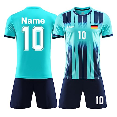 ORYG Erwachsene Personalisierte Fußballtrikots Mit Namen Nummer Team Kurzarmtrikot Shorts Fussball Trikot Kinder Set von ORYG