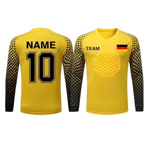 ORYG Personalisierte Torwarttrikots Kit Gepolstert Erwachsener Herren mit Name Number Team Logo von ORYG