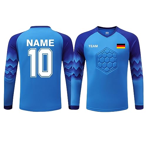 ORYG Torwarttrikot Kinder Herren Personalisierte Torwarttrikots Kit Torwart Trikots für Kinder mit Name Team Logo von ORYG