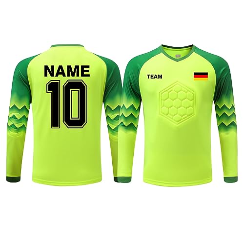 ORYG Torwarttrikot Kinder Herren Personalisierte Torwarttrikots Kit Torwart Trikots für Kinder mit Name Team Logo von ORYG