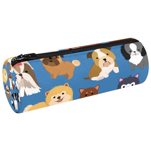 ORYUEKAN Federmäppchen,kleines Federmäppchen,Stiftetui,1 Pcs,Nahtlose Bunte Hunde von ORYUEKAN