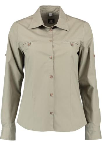 OS Trachten Damen Bluse Langarm Jagdbluse mit Liegekragen Osoty, Größe:40, Farbe:Oliv von OS Trachten