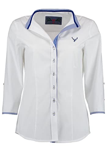 OS Trachten Damen Bluse Langarm Trachtenbluse mit Stehkragen Smego, Größe:34, Farbe:weiß OS Trachten Damen Bluse Langarm Trachtenbluse mit Stehkragen Smego, Größe:34, Farbe:weiß von OS Trachten