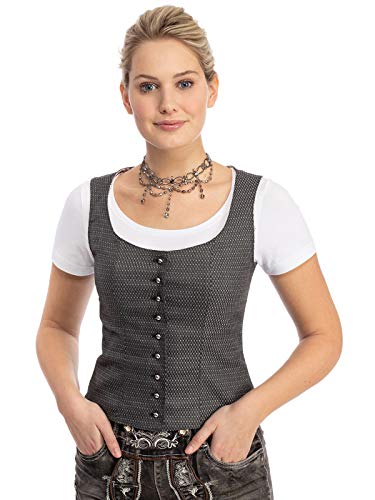 OS-Trachten Damen Mieder 453000-3924 grau 38 von OS Trachten