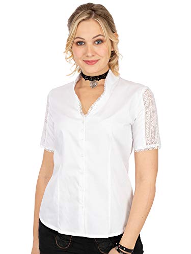 OS-Trachten Damen Trachtenbluse 451055-3334 weiß 38 von OS Trachten