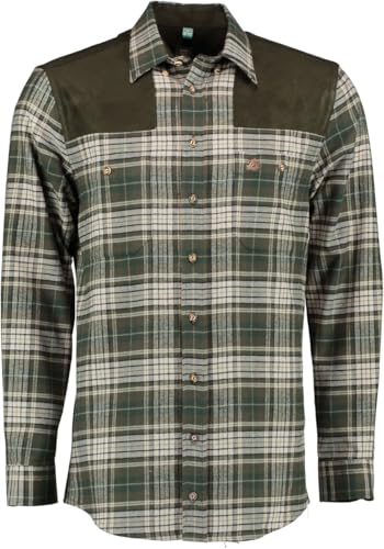 OS Trachten Herren Hemd Langarm Jagdhemd mit Liegekragen Andayo, Größe:41/42, Farbe:trachtengrün von OS Trachten