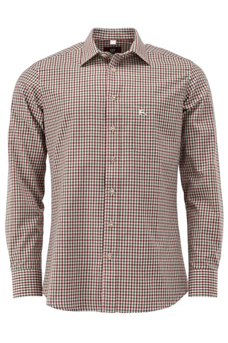 OS Trachten Herren Hemd Langarm Jagdhemd mit Liegekragen Tupopa, Größe:47/48, Farbe:Khaki/Schlamm von OS Trachten