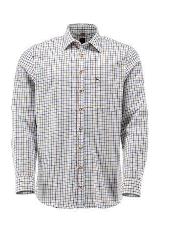 OS Trachten Herren Hemd Langarm Trachtenhemd mit Haifischkragen Smavel, Größe:41/42, Farbe:Marine von OS Trachten