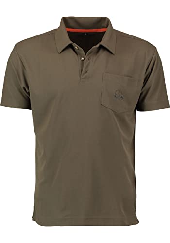 OS Trachten Herren Poloshirt Kurzarm Jagdshirt mit Polokragen Falbo, Größe:4XL, Farbe:dunkelgrün von OS Trachten