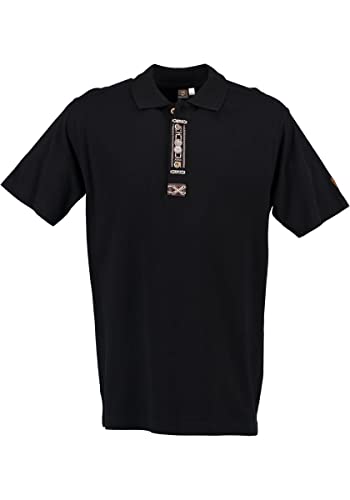 OS Trachten Herren Poloshirt Kurzarm Trachtenshirt mit Polokragen Owoles, Größe:XXL, Farbe:schwarz von OS Trachten