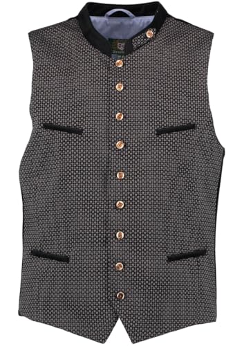 OS Trachten Herren Weste Gilet Trachtenweste mit Stehkragen Azepan, Größe:52, Farbe:hochrot von OS Trachten