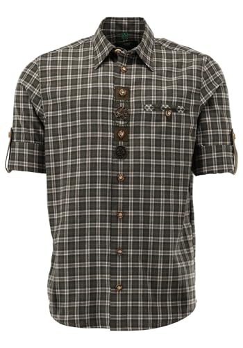 OS Trachten Langarm Jagdhemd mit Liegekragen Weluna, Größe:43/44, Farbe:Oliv von OS Trachten