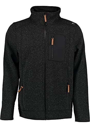 OS Trachten Orbis Herren Fleecejacke Strickfleecejacke Freizeitjacke mit Stehkragen hochgeschlossen Nucku, Größe:4XL, Farbe:anthrazit von OS Trachten