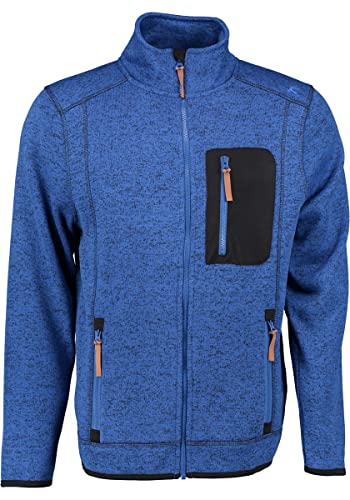 OS Trachten Orbis Herren Fleecejacke Strickfleecejacke Freizeitjacke mit Stehkragen hochgeschlossen Nucku, Größe:4XL, Farbe:dunkelblau von OS Trachten