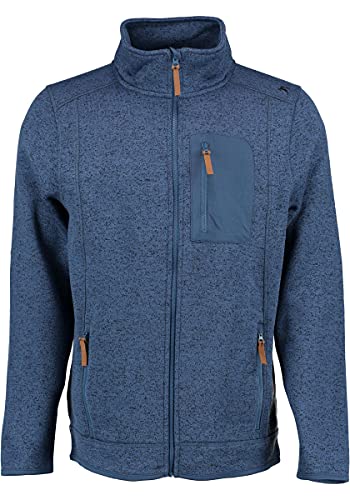 OS Trachten Orbis Herren Fleecejacke Strickfleecejacke Freizeitjacke mit Stehkragen hochgeschlossen Nucku, Größe:5XL, Farbe:marine von OS Trachten