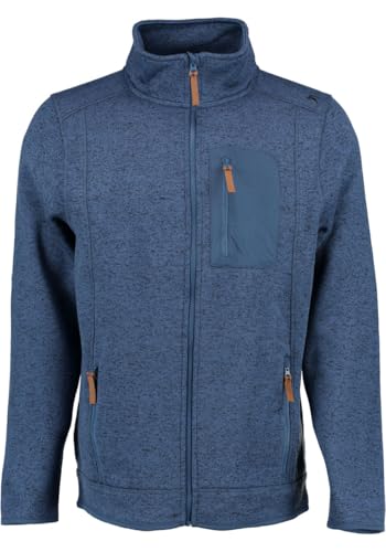 OS Trachten Orbis Herren Fleecejacke Strickfleecejacke Freizeitjacke mit Stehkragen hochgeschlossen Nucku, Größe:M, Farbe:Marine von OS Trachten