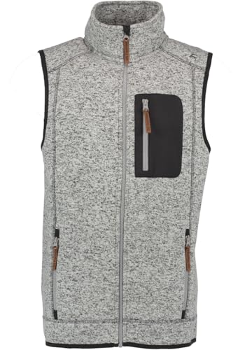 OS Trachten Orbis Herren Weste Strick-/Fleeceweste Freizeitweste mit Stehkragen Klesi, Größe:XXL, Farbe:mittelgrau von OS Trachten