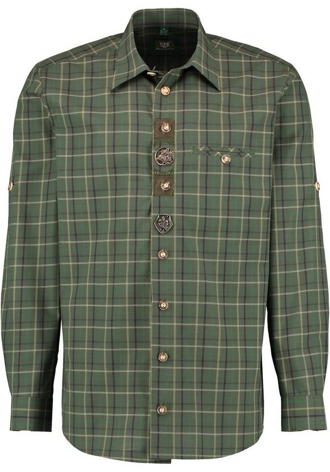 OS Trachten Outdoorhemd Genat Herren Jagdhemd mit Liegekragen und Paspelbrusttasche von OS Trachten