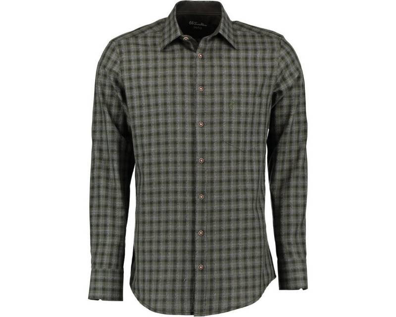 OS Trachten Karohemd Herrenhemd mit Brusttasche Oliv/grün Jagdhemd Jägerhemd Oefele Jagd von OS Trachten