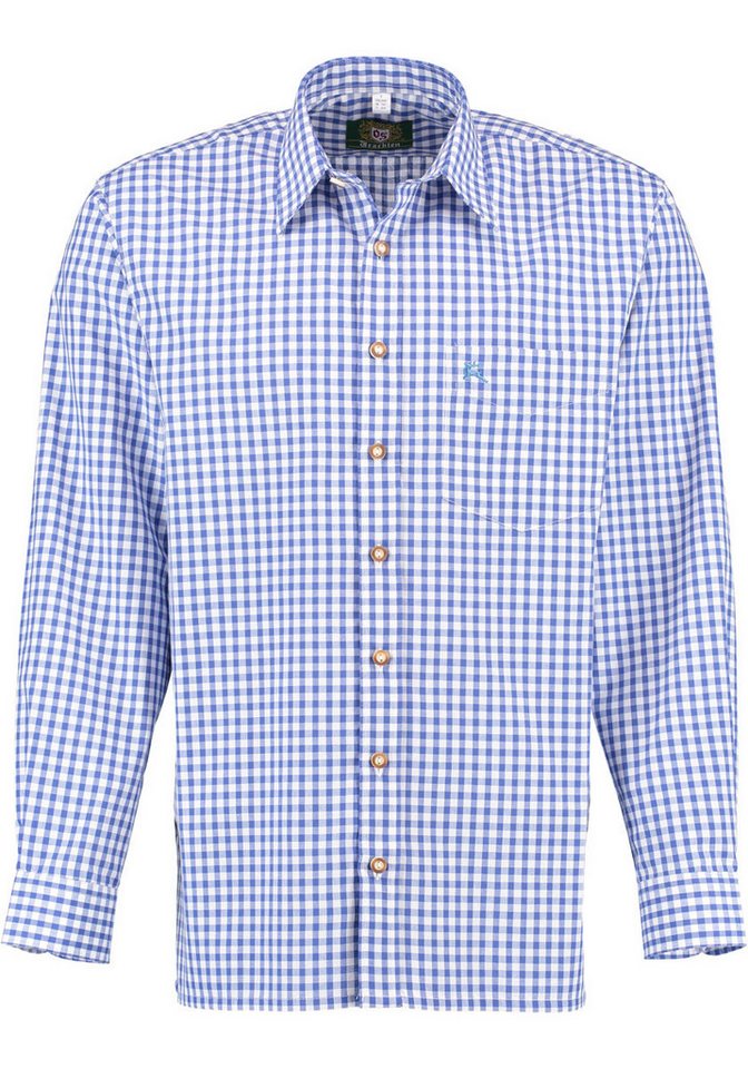 OS Trachten Trachtenhemd Panxeta Langarmhemd mit Stickerei auf der Brusttasche von OS Trachten