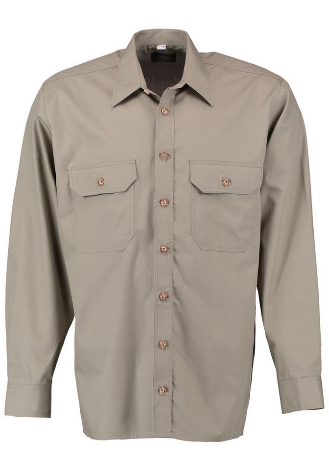 OS Trachten Outdoorhemd Phuvo Herren Langarmhemd mit 2 Pattentaschen von OS Trachten