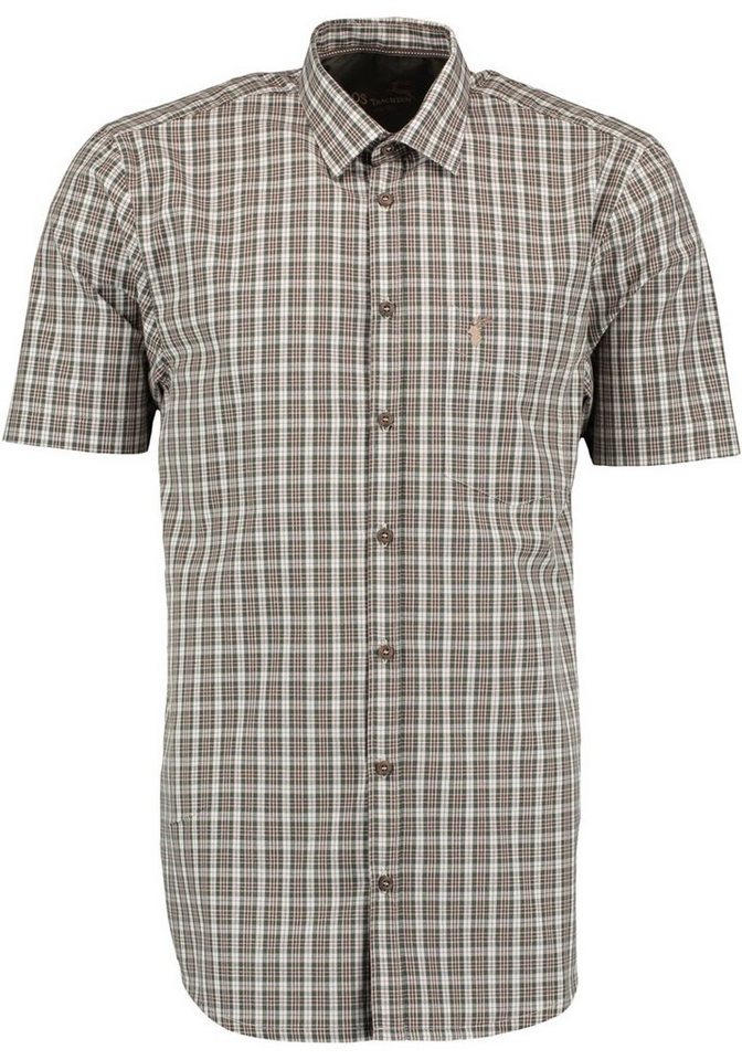 OS Trachten Outdoorhemd Taleya Kurzarm Jagdhemd mit Hirsch-Stickerei auf der Brusttasche von OS Trachten