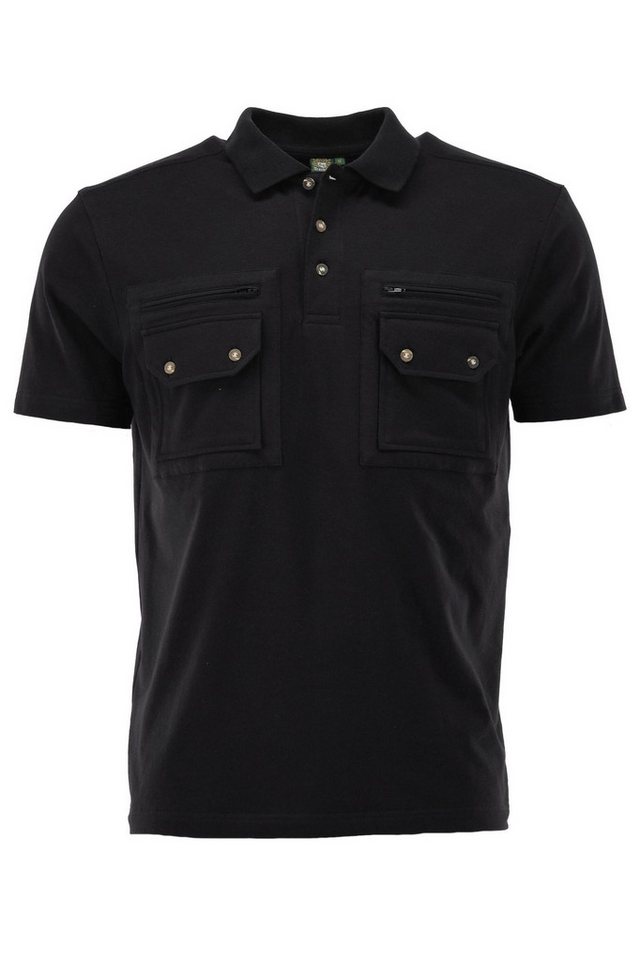OS Trachten Poloshirt Fuzao Kurzarm Jagdshirt mit Patten- und Reißverschlusstachen von OS Trachten