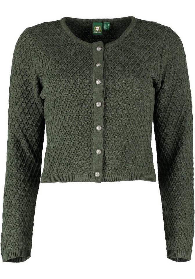 OS Trachten Strickjacke Quivun Trachtenjacke mit Rautenmuster von OS Trachten