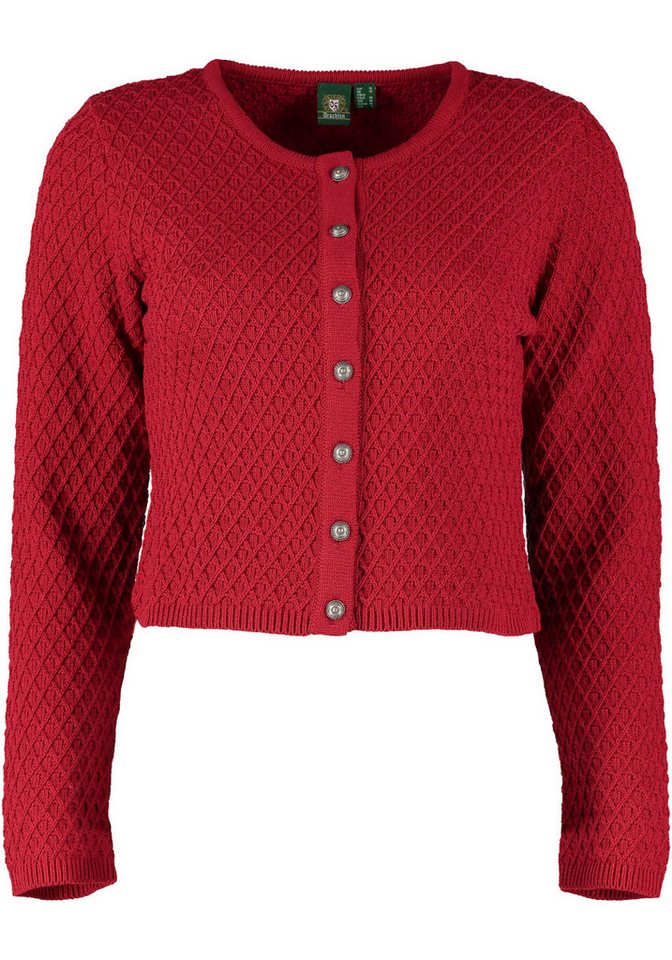 OS Trachten Strickjacke Quivun Trachtenjacke mit Rautenmuster von OS Trachten