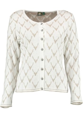 OS Trachten Strickjacke Tailliert lang geschnitten Ewipe, Größe:42, Farbe:ecrue von OS Trachten