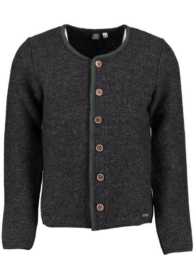 OS Trachten Strickjacke Xaluna Rundhalsausschnitt von OS Trachten