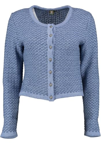 OS Trachten Strickjacke mit Rundhalsausschnitt Zelado, Größe:36, Farbe:hellblau/bleu von OS Trachten