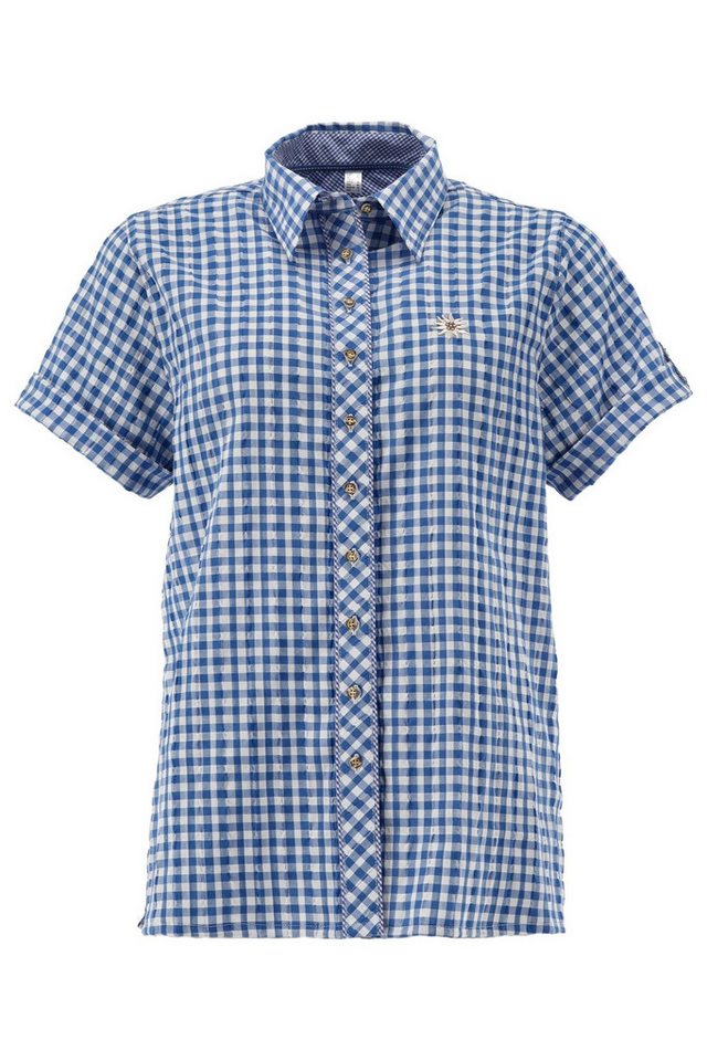 OS Trachten Trachtenbluse Tadora gerader Schnitt, Krempelärmel von OS Trachten