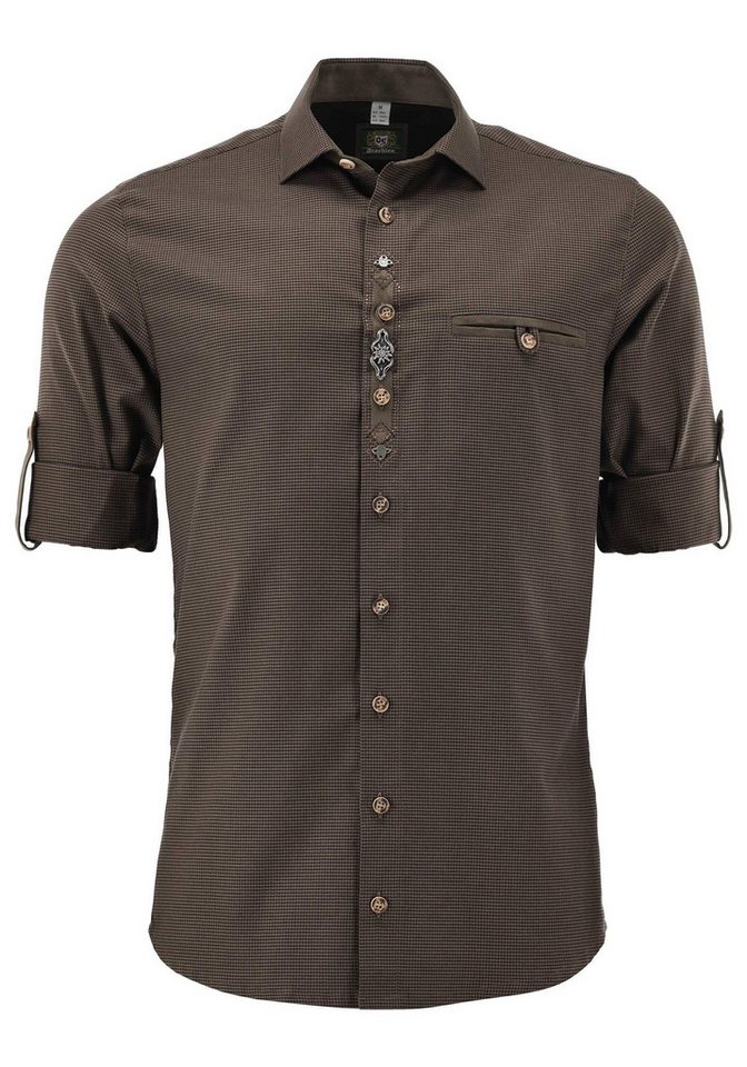 OS Trachten Trachtenhemd Awobu Regular Fit, Haifischkragen, Paspeltasche, Stick und Zierteile von OS Trachten