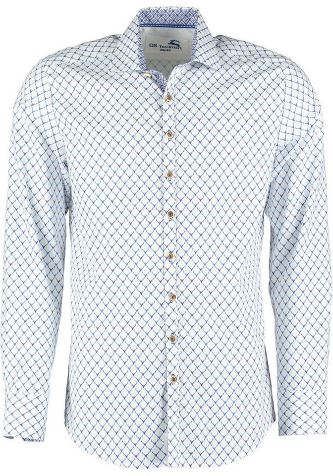 OS Trachten Trachtenhemd Kedase Langarmhemd mit Allover-Druck von OS Trachten