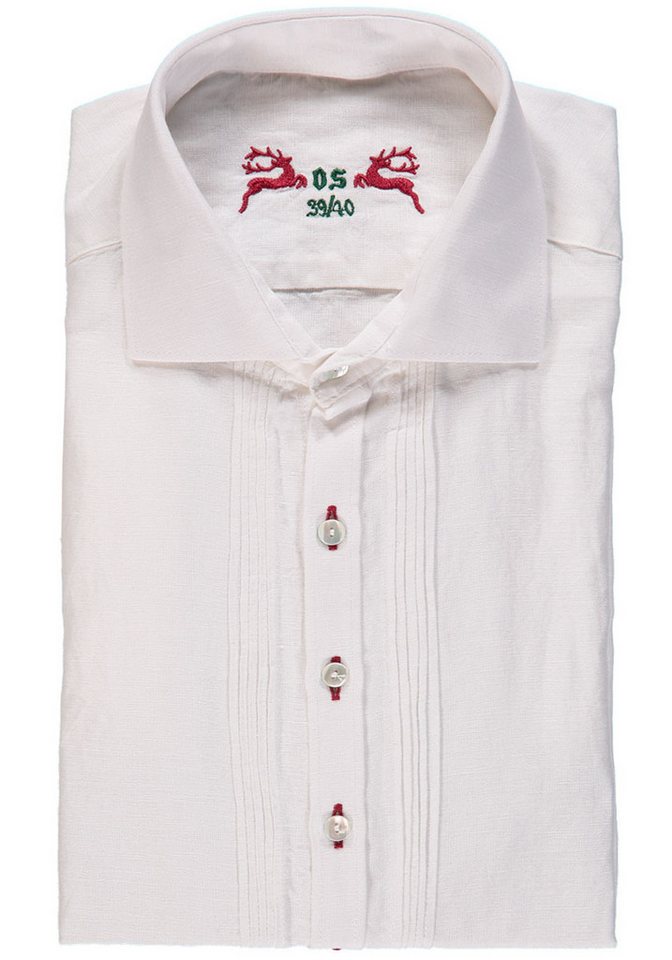 OS Trachten Trachtenhemd Kuonas Herren Langarmhemd mit 2x5 Biesen von OS Trachten