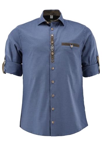 OS Trachten Trachtenhemd Regular Fit Awobu, Größe:41/42, Farbe:Mittelblau OS Trachten Trachtenhemd Regular Fit Awobu, Größe:41/42, Farbe:Mittelblau von OS Trachten