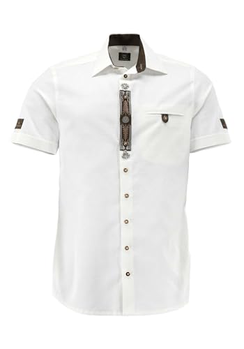 OS Trachten Trachtenhemd Regular Fit Livare, Größe:51/52, Farbe:weiß von OS Trachten