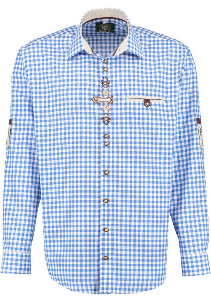 OS Trachten Trachtenhemd Trufu Herren Langarmhemd mit Paspeltasche von OS Trachten