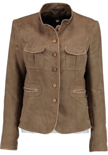 OS Trachten Trachtenjacke kurz geschnitten Muriko, Größe:42, Farbe:mittelbraun von OS Trachten