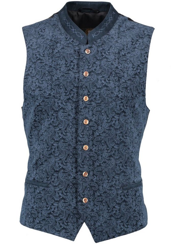 OS Trachten Trachtenweste Avubeo Herren Weste mit Allover-Druck von OS Trachten