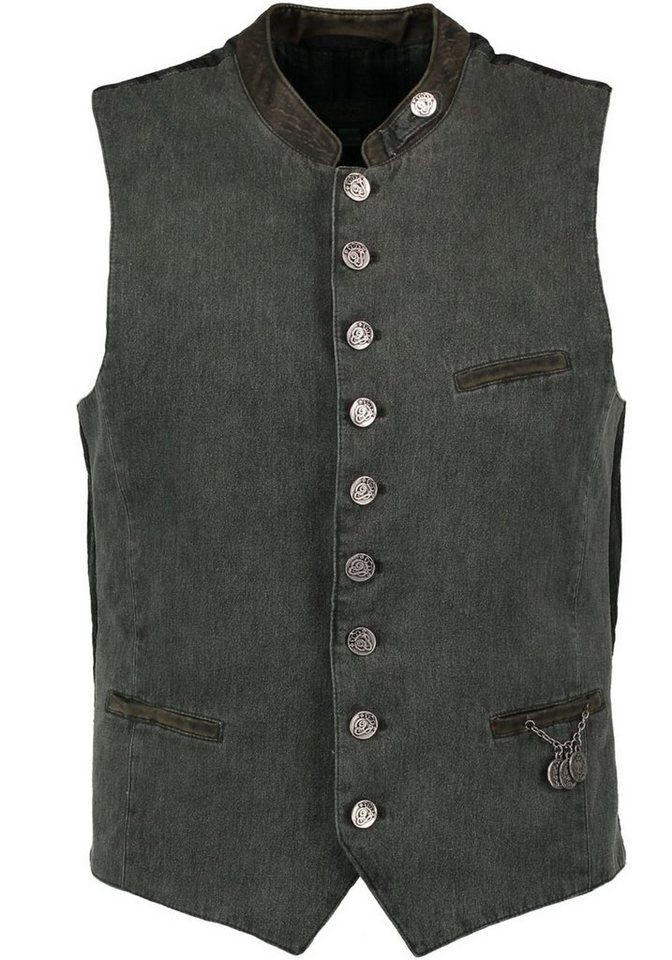 OS Trachten Trachtenweste Frayaq Herren Weste mit Zierteilen an der Tasche von OS Trachten