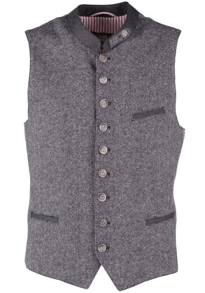 OS Trachten Trachtenweste Glayol Herren Weste mit Muster auf Rückteil von OS Trachten