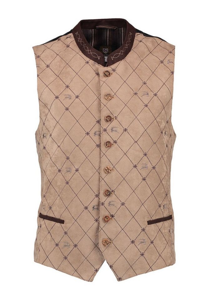 OS Trachten Trachtenweste Iluri Herren Weste mit Allover-Stickerei von OS Trachten