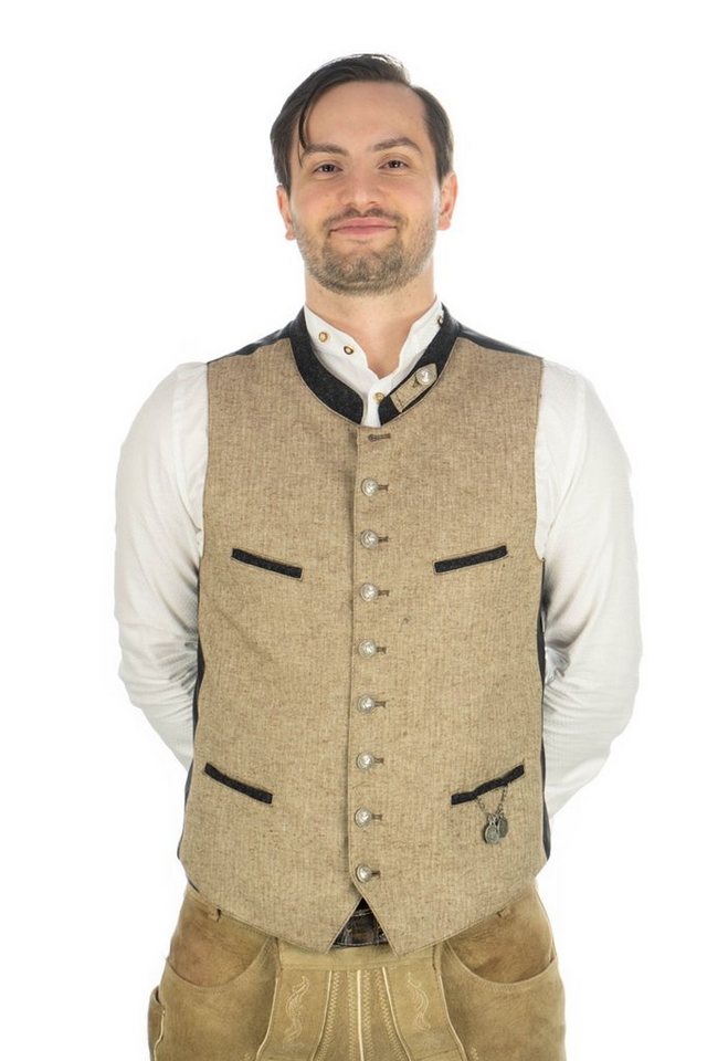 OS Trachten Trachtenweste Juroyo Herren Weste mit Zierteil an der Tasche von OS Trachten