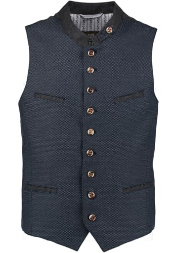 OS Trachten Trachtenweste Slim Fit Qalimo, Größe:50, Farbe:marine von OS Trachten